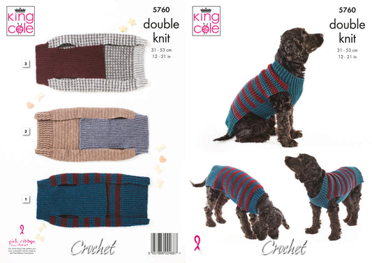 King Cole 5760 Crochet Dog Coats