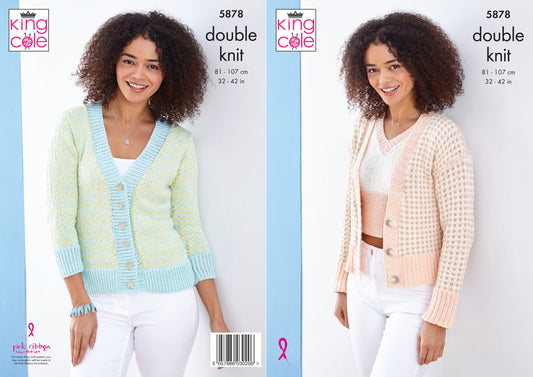 King Cole 5878 Easy To Follow Cardigans and Top