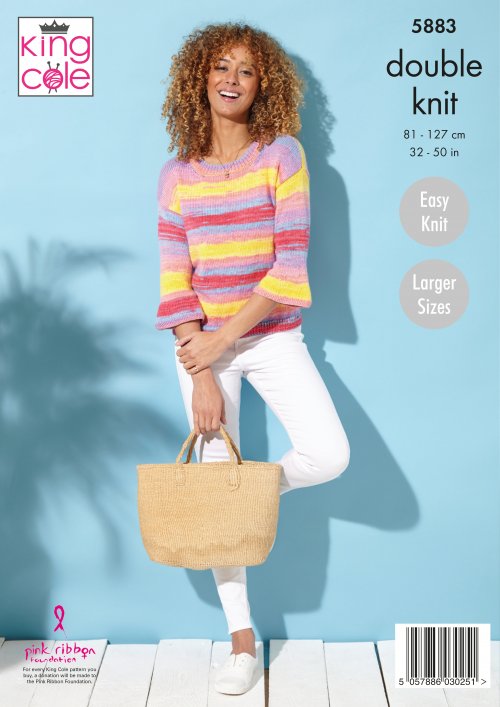 King Cole Top and Sweater 5883 Double Knit