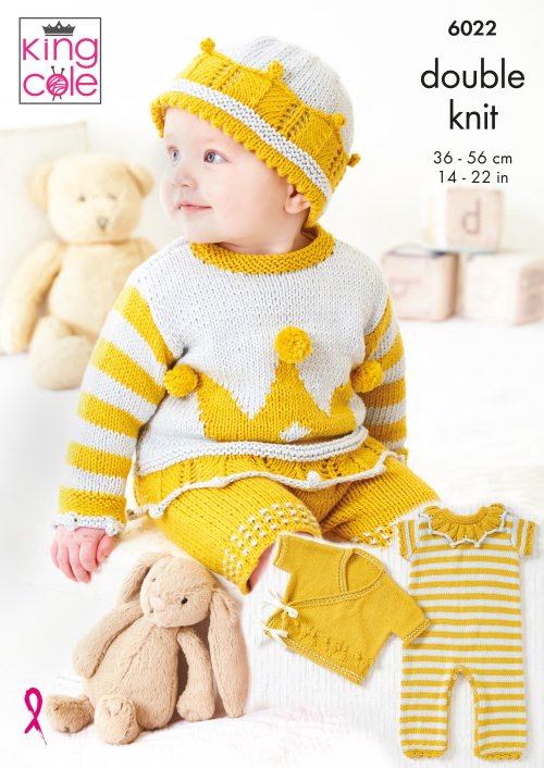 King Cole 6022 Easy to Follow Baby Set Double Knit