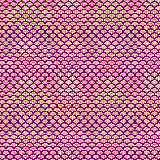 100% Cotton Jaipur Scallop Lilac By Makower