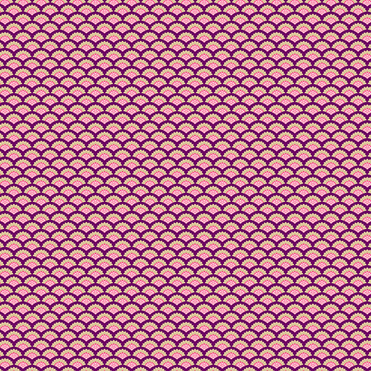 100% Cotton Jaipur Scallop Lilac By Makower