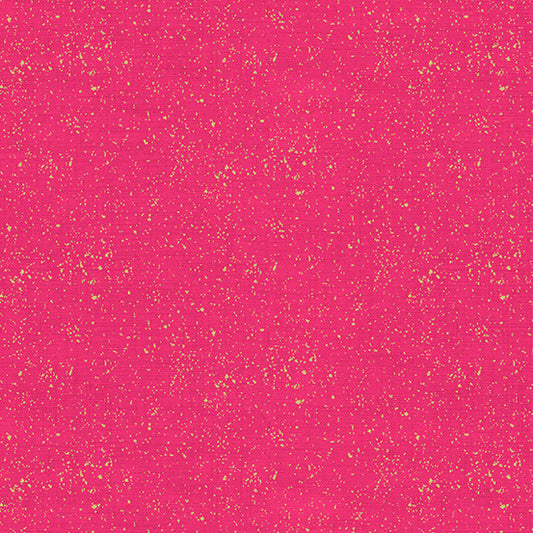 100% Cotton Metallic Linen Texture - Pink  By Makower