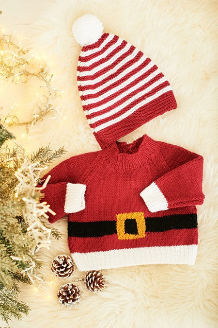 Stylecraft 9870 Sweater, Hat and Santa Toy Double Knit