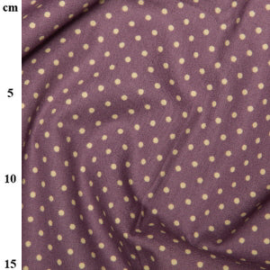 100% Cotton Poplin - Spots - Plum