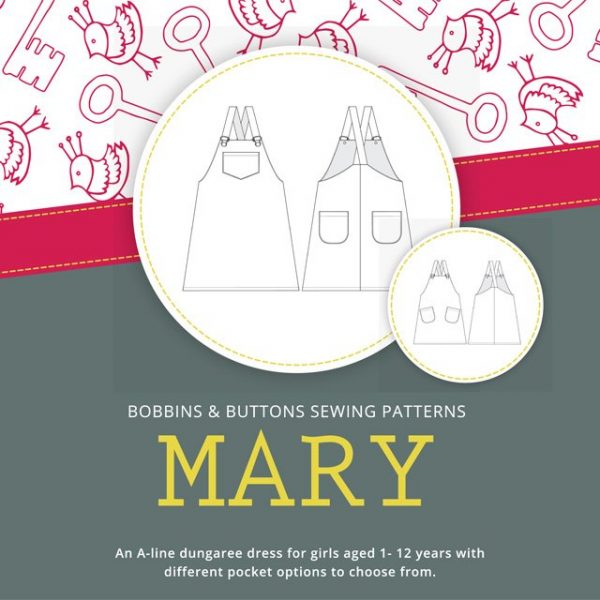 Dungaree Dress Kids Pattern - Mary From Bobbins and Buttons