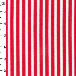 100% Cotton Stripe Narrow Red