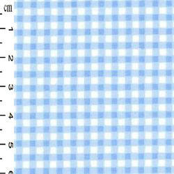 100% Cotton Poplin - Gingham - Blue