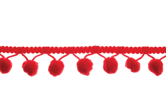 Pom pom Trim - Red