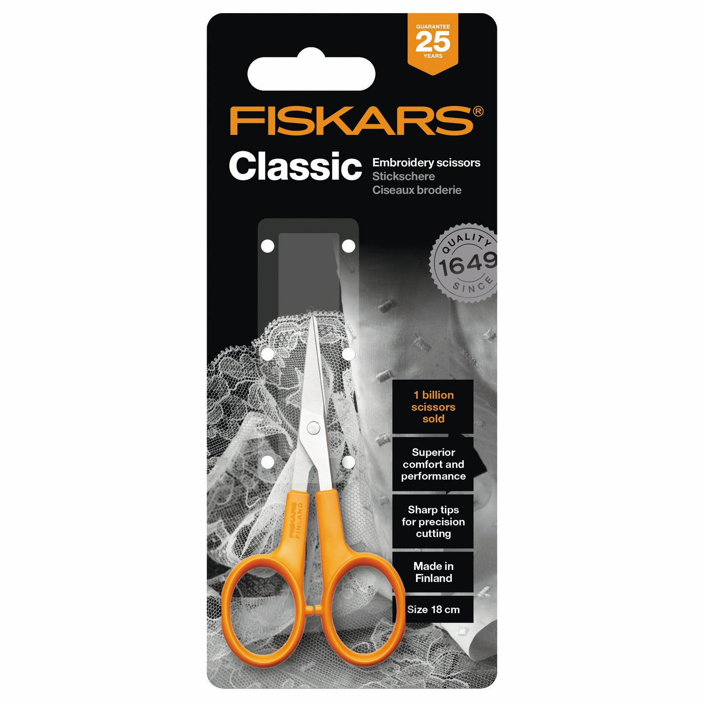 Fiskars Classic Needlework Straight Scissors 10cm