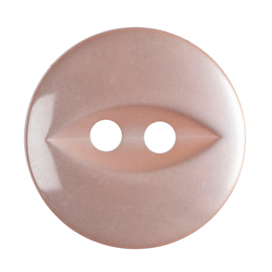 Fish Eye Button - Peach 14mm