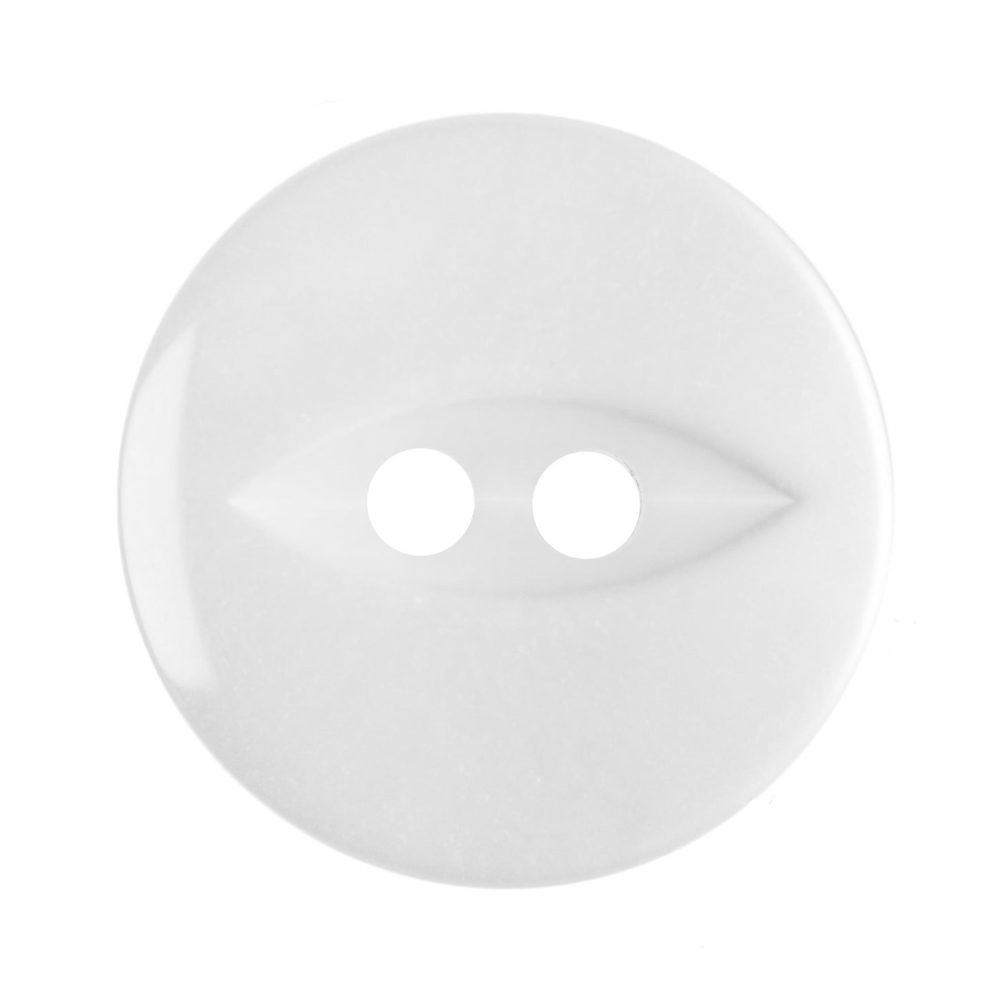 Fish Eye Button - White 16mm