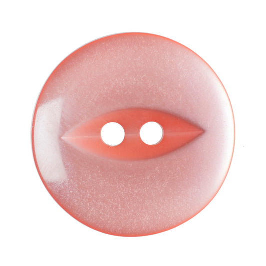 Fish Eye Button - Coral 16mm