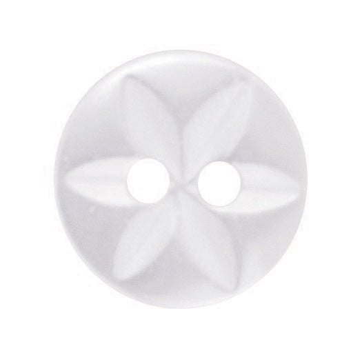 Star Buttons - White 11mm