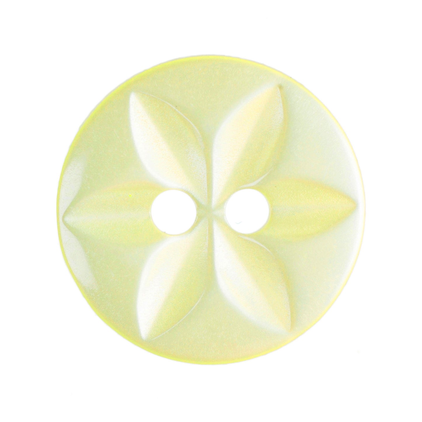 Star Poly Buttons - Yellow 14mm