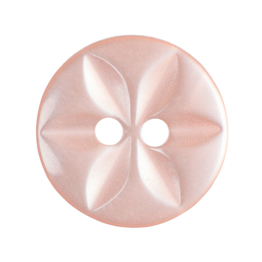 Star Poly Buttons - Peach 14mm