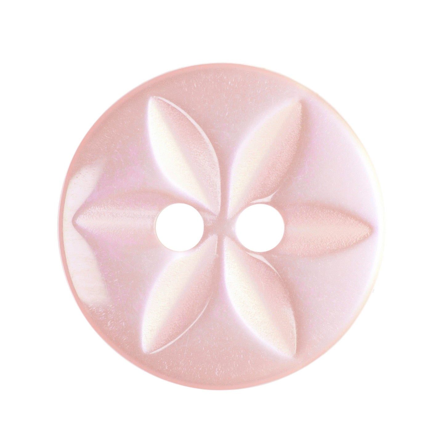 Star Poly Buttons - Pale Pink 14mm