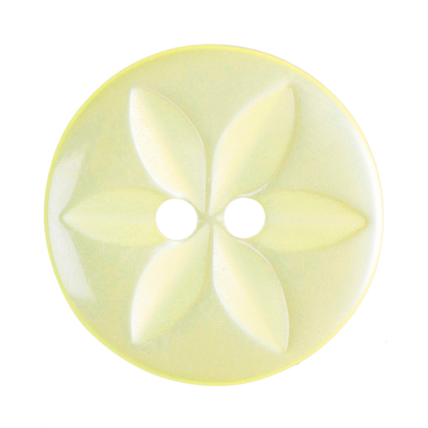 Star Poly Buttons - Yellow 16mm