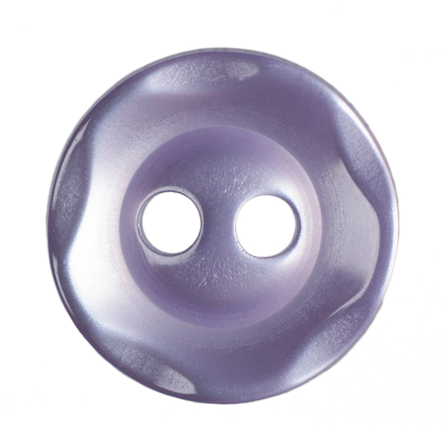 Scalloped Edge Button - Lilac 11mm