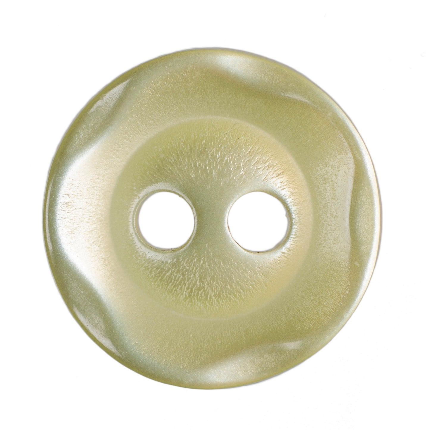 Scalloped Edge Button - Yellow 11mm