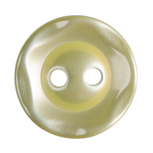 Scalloped Edge Buttons - Yellow 14mm