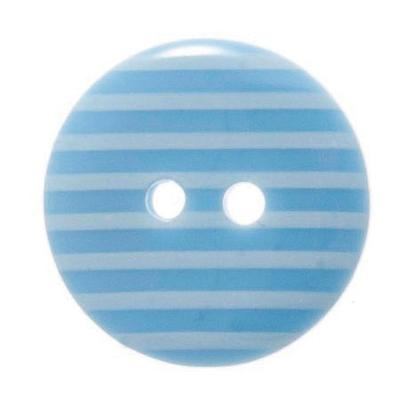 Striped Buttons - Light Blue 18mm