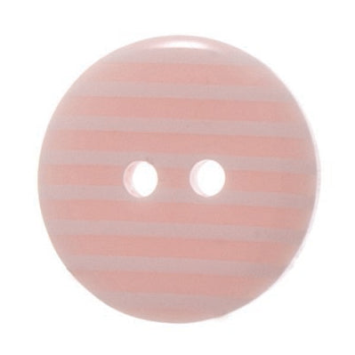 Striped Buttons - Pale Pink 18mm