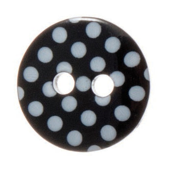 Spotty Buttons - Black 12mm