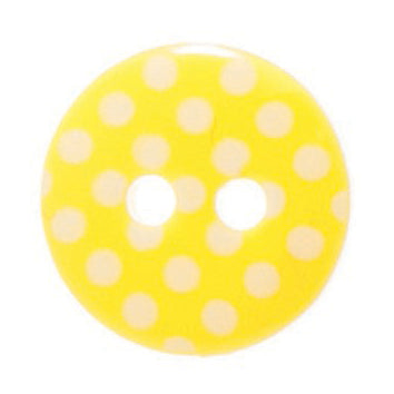 Spotty Buttons - Yellow 12mm