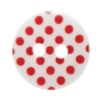 Spotty Buttons - White 12mm