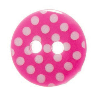 Spotty Buttons - Pink 12mm