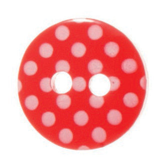 Spotty Buttons - Red 12mm