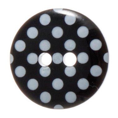 Spotty Buttons - Black 15mm