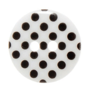 Spotty Buttons - White 12mm