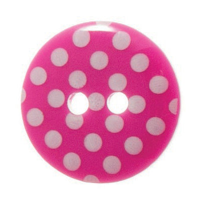 Spotty Buttons - Pink 15mm