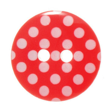 Spotty Buttons - Red 15mm