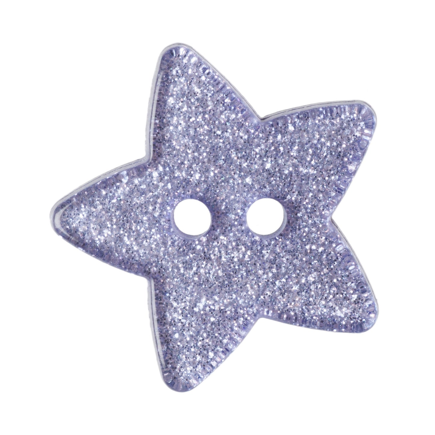 Glitter Star Buttons - Lilac 18mm