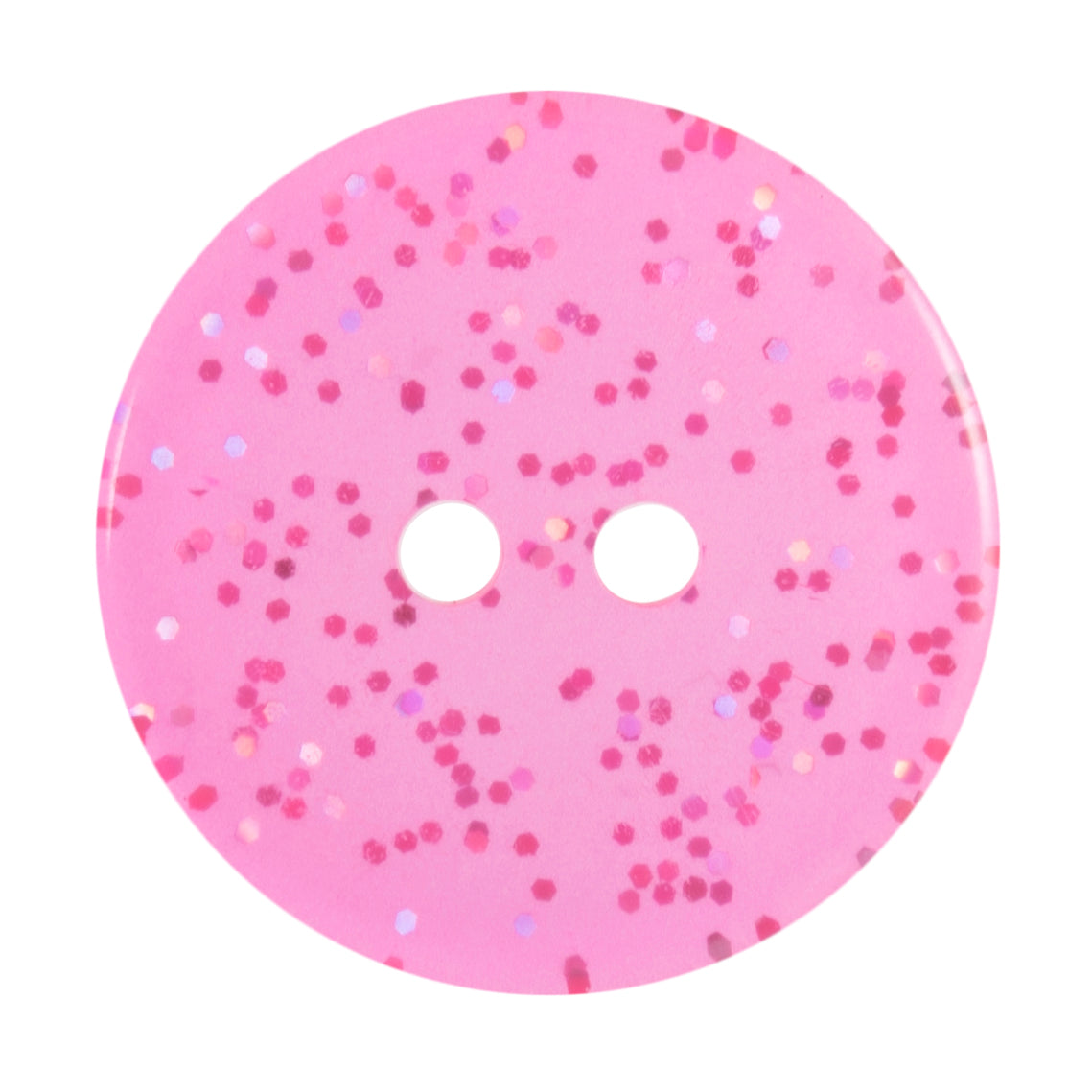 Glitter Buttons - Bright Pink 19mm