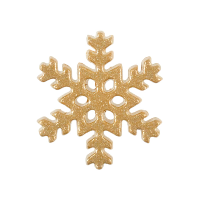 Snowflake Buttons - Gold - 18mm