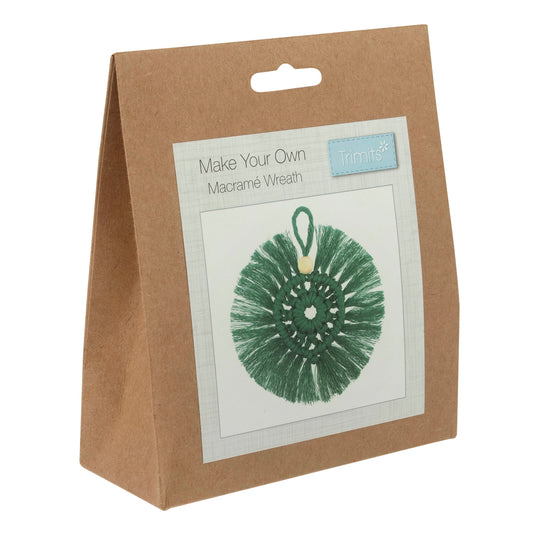 Macramé Kit: Decoration: Wreath Green