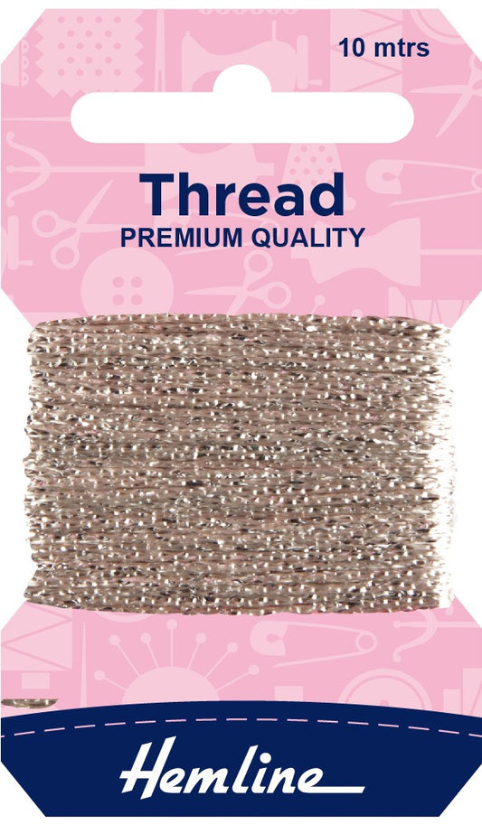 Hemline Metallic Thread OYSTER