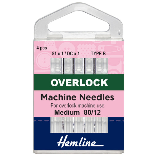 Hemline Overlock--Serger Machine Needles: Type B: 80/12