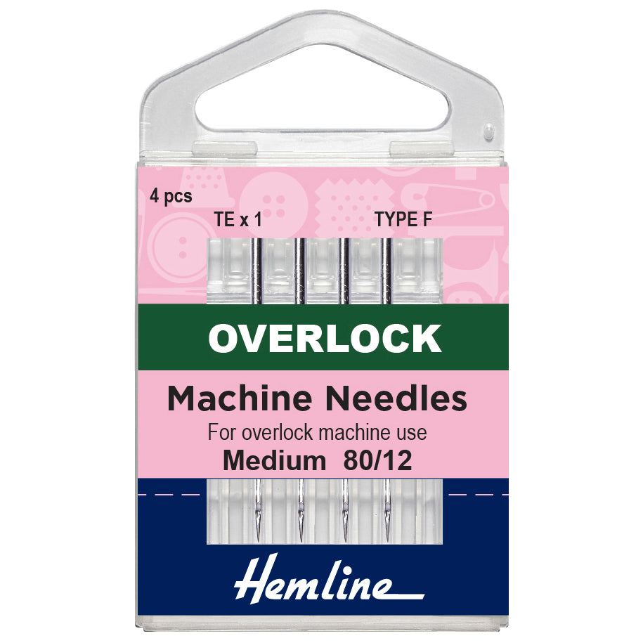 Hemline Overlock--Serger Machine Needles: Type F: 80/12