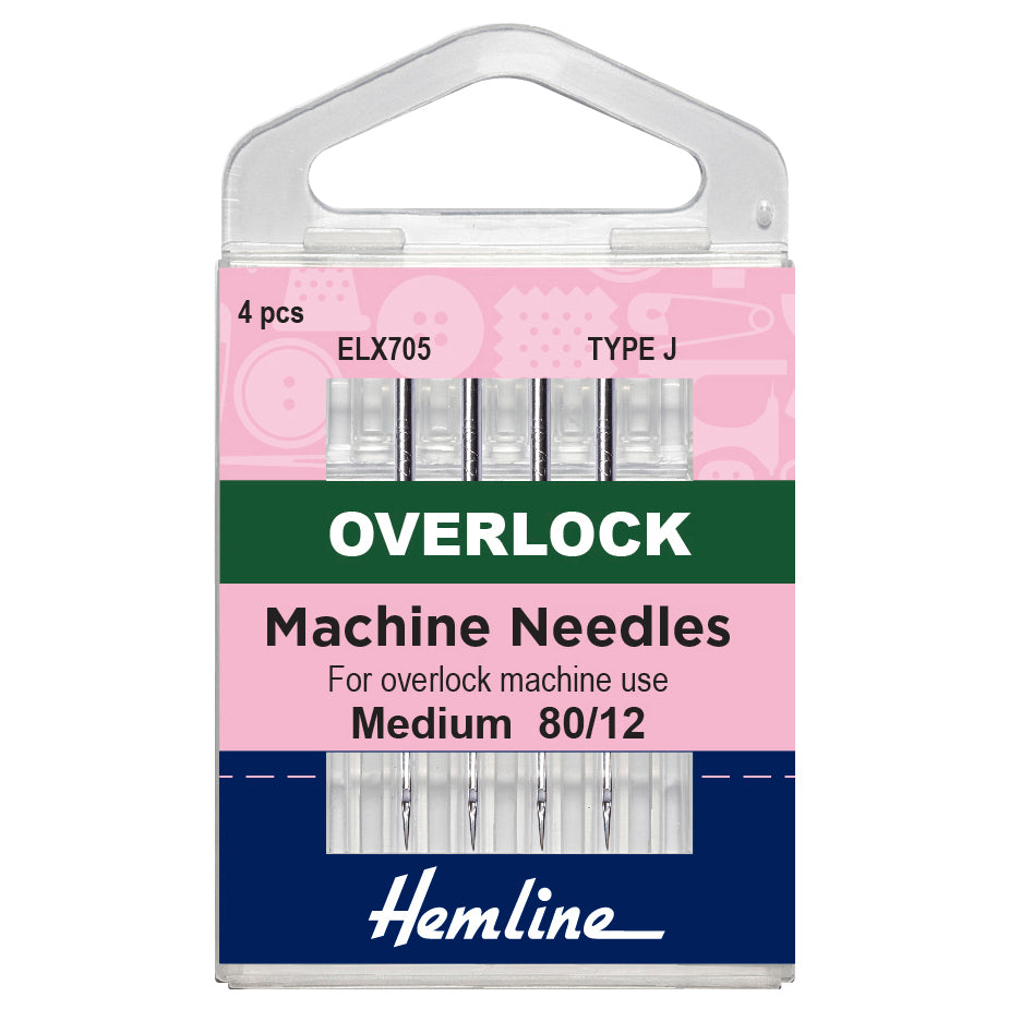 Hemline Overlock--Serger Machine Needles: Type J: 80/12