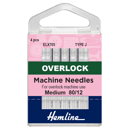 Hemline Overlock--Serger Machine Needles: Type J: 80/12