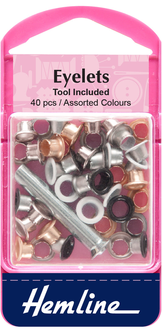 Hemline Eyelets 5.5mm Assorted Colours