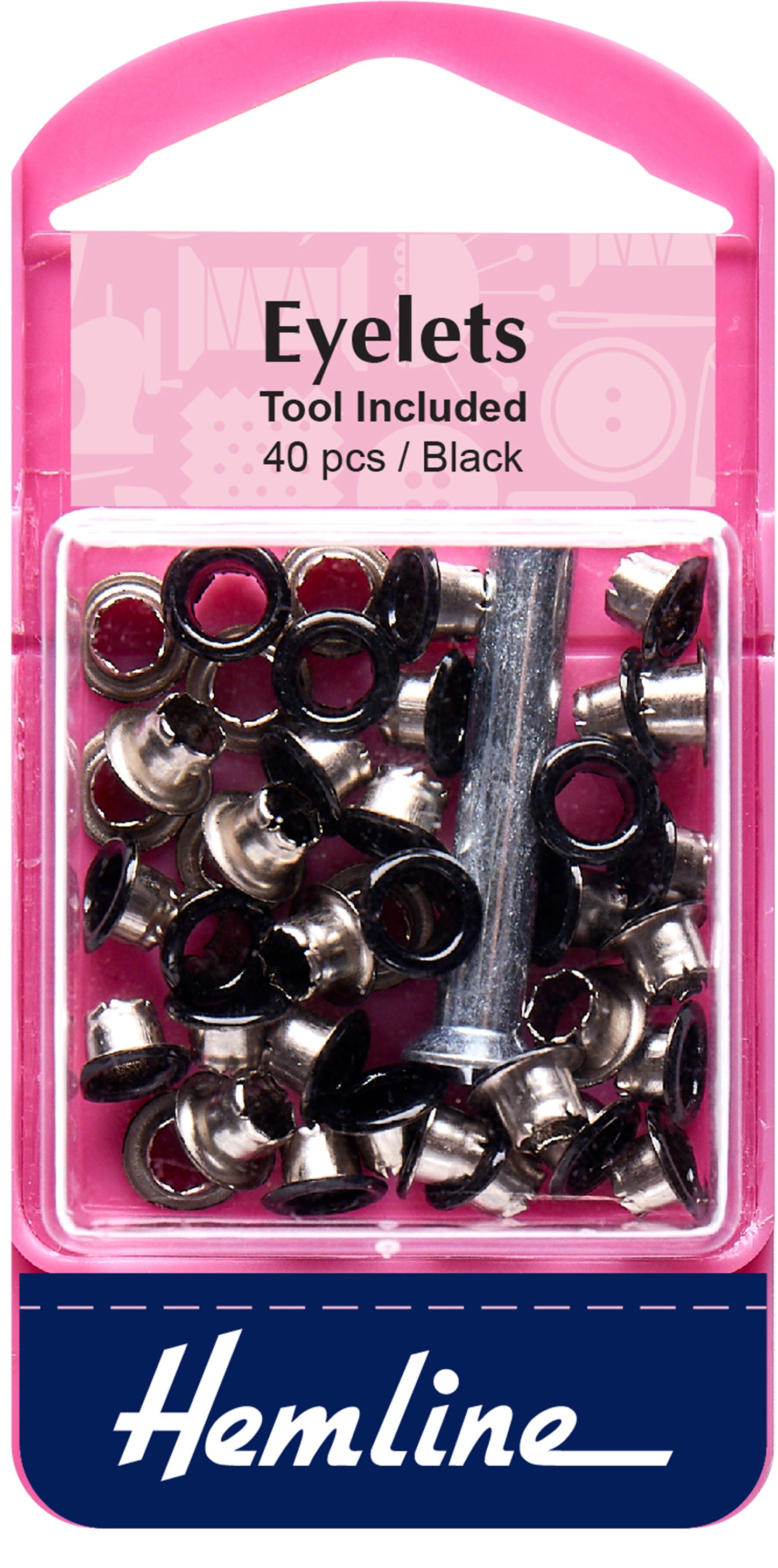 Hemline Eyelets 5.5mm Black