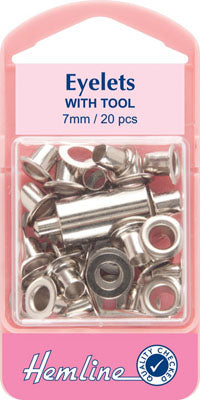 Hemline Eyelets 7mm Nickel