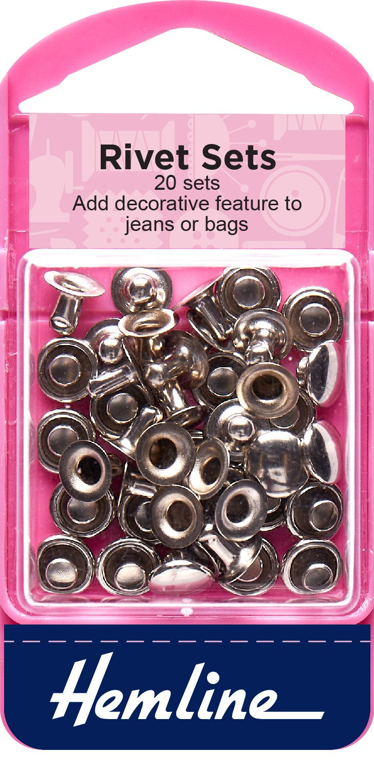 Hemline Rivets 7mm Silver