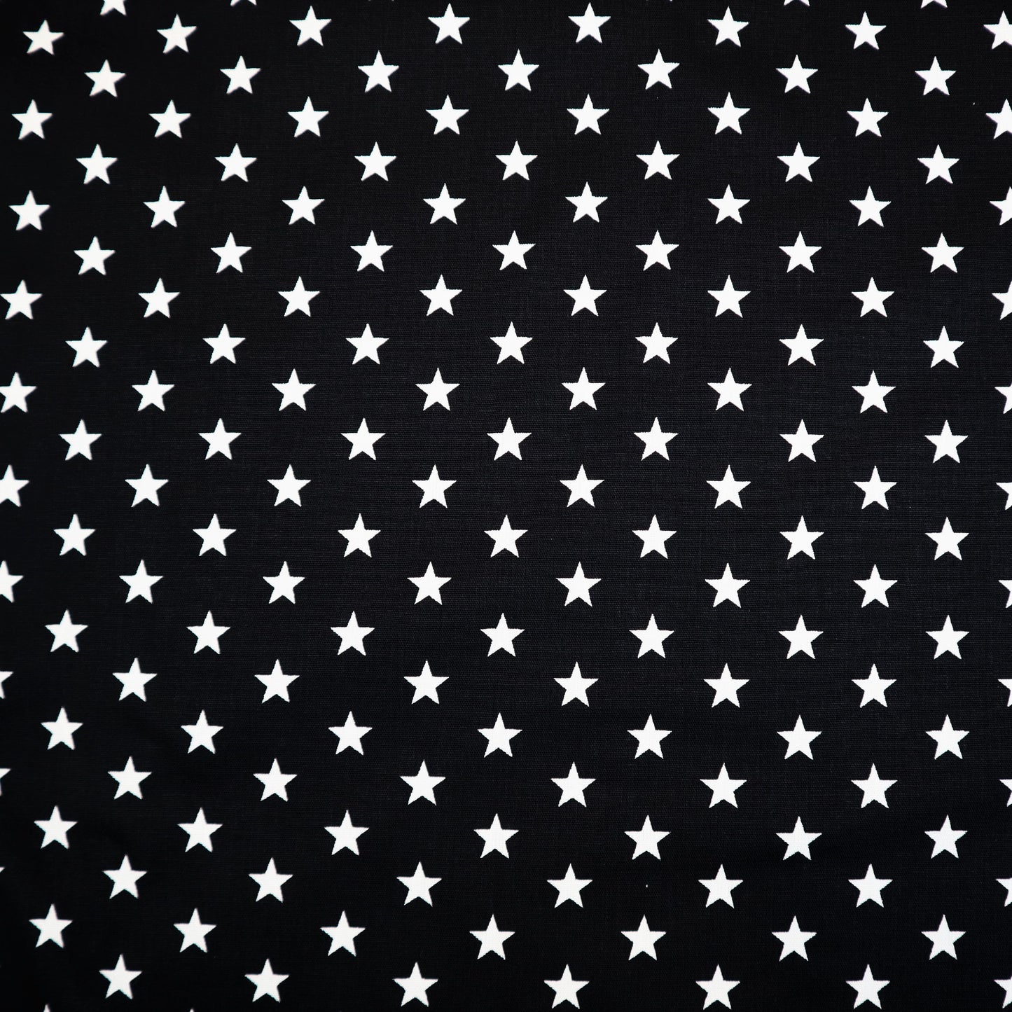 100% Cotton in Black and White Star Print